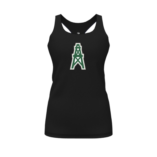 [FT0TRBBK-FYS-LOGO1] Decker Racerback Tank Top (Female Youth S, Black, Logo 1)
