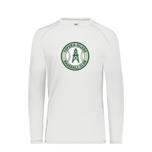 [6845.005.S-LOGO2] Men's SoftTouch Long Sleeve (Adult S, White, Logo 2)