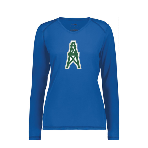 [6847.060.XS-LOGO1] Women's SoftTouch Long Sleeve (Female Adult XS, Royal, Logo 1)