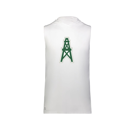 [222590.005.XS-LOGO1] Men's CoolDry Sleeveless Hoodie (Adult XS, White, Logo 1)