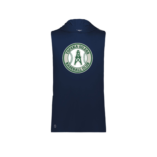 [222590.065.XS-LOGO2] Men's CoolDry Sleeveless Hoodie (Adult XS, Navy, Logo 2)