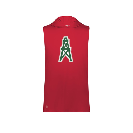 [222590.083.XS-LOGO1] Men's CoolDry Sleeveless Hoodie (Adult XS, Red, Logo 1)