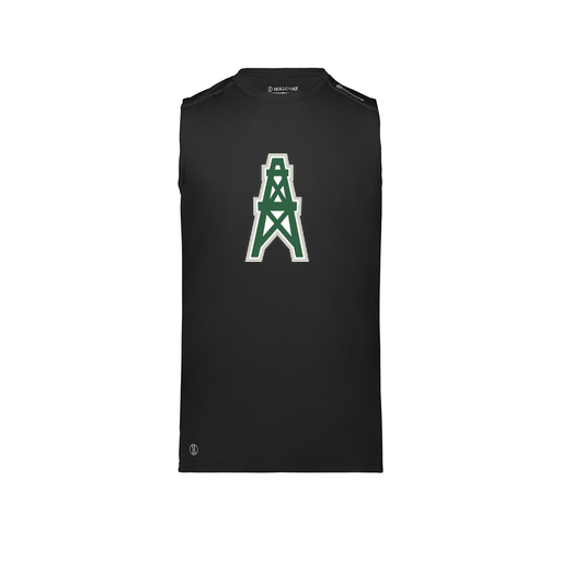 [222593.080.S-LOGO1] Men's CoolDry TankTop (Adult S, Black, Logo 1)