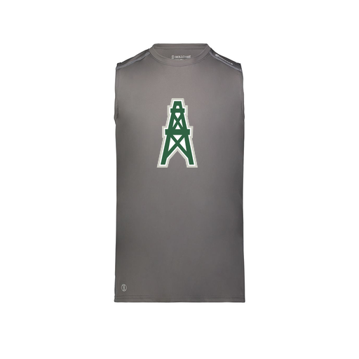 [222593.98D.S-LOGO1] Men's CoolDry TankTop (Adult S, Gray, Logo 1)