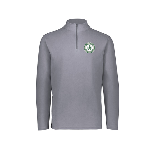 [6863.059.XS-LOGO2] Men's MicroFleece 1/4 Zip Pullover (Adult XS, Gray, Logo 2)