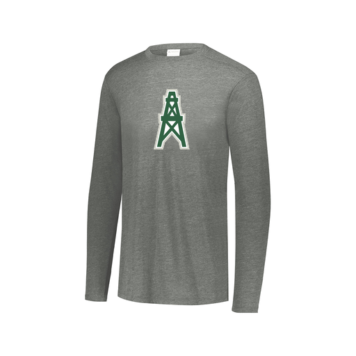 [FTLCUBGY-AXS-LOGO1] Decker Men's Tri-Blend T-Shirt - Long Sleeve (Adult XS, Gray, Logo 1)