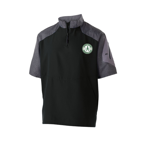 [229545.H05.XS-LOGO2] Men's Raider SS Pullover (Adult XS, Black, Logo 2)