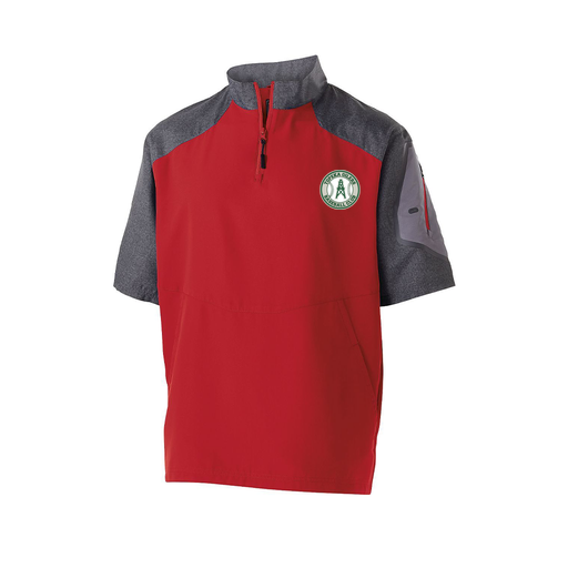 [229545.H01.XS-LOGO2] Men's Raider SS Pullover (Adult XS, Red, Logo 2)